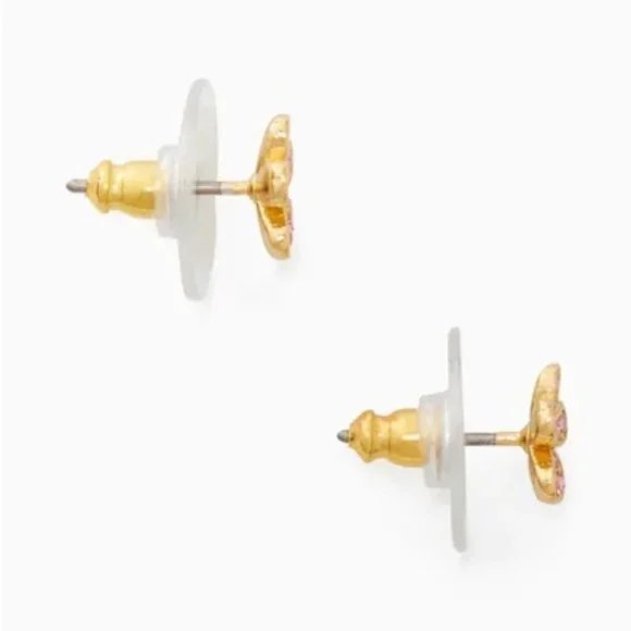 ♠️ Kate Spade ♠️️ Gleaming Peach Gardenia Flower Studs - Picture 6 of 7